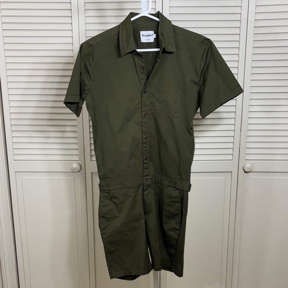 Romper Jack Men's Green Stretch Cotton Romper Medium